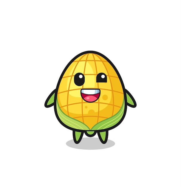 Illustration of an corn character with awkward poses