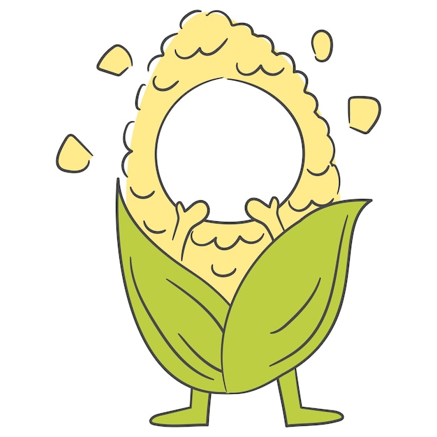 An illustration of a corn costume for face swapping