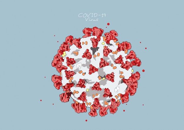 코로나 바이러스 / COVID-19 바이러스의 삽화