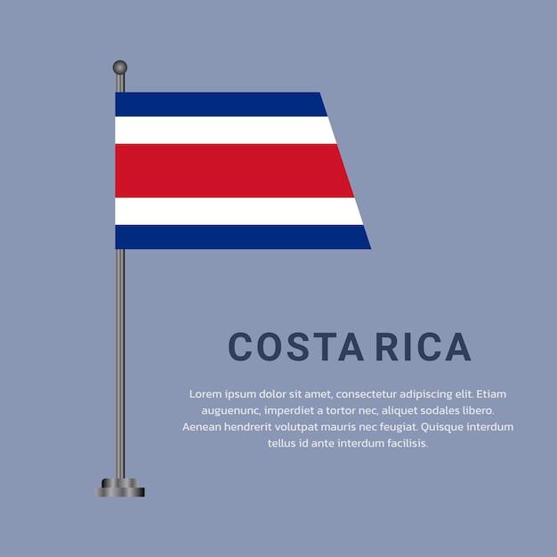 Иллюстрация шаблона флага Коста-Рики