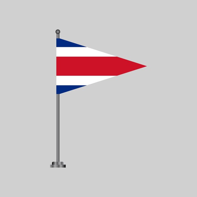 Vector illustration of costa rica flag template