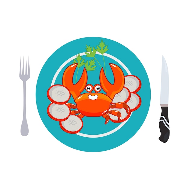 Vector illustration of crab