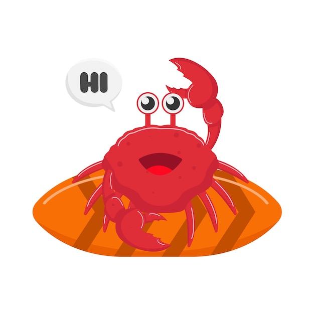 Vector illustration of crab