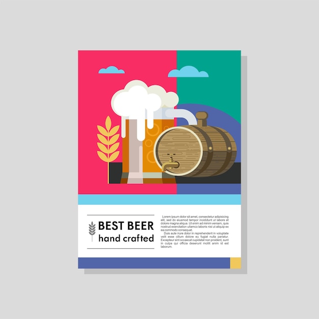 Illustration craft beer. a set of cliparts