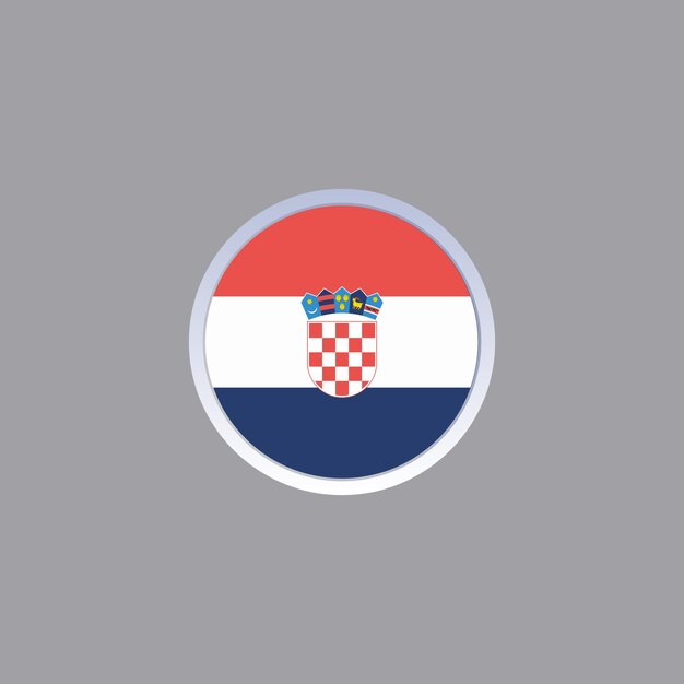 크로아티아 국기 템플릿의 그림
