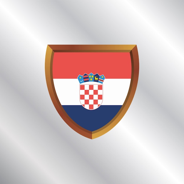 Vector illustration of croatia flag template