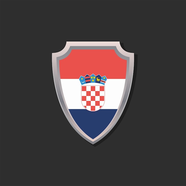 Vector illustration of croatia flag template