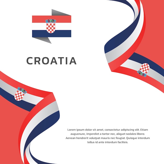 Illustration of Croatia flag Template