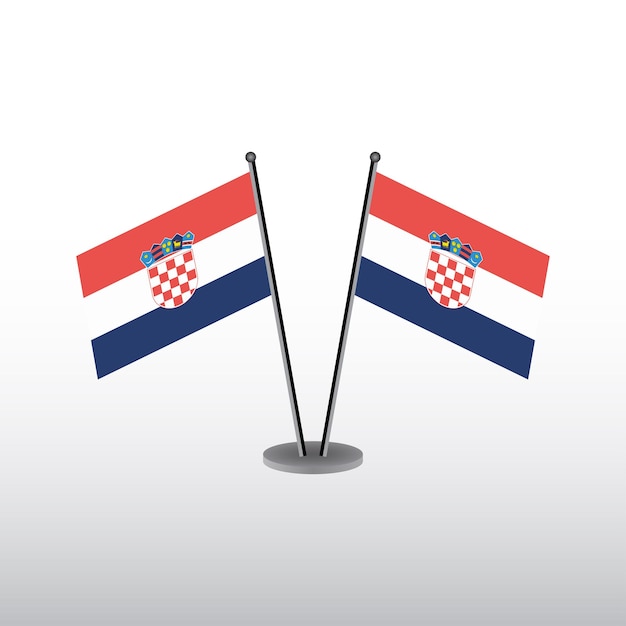 Illustration of Croatia flag Template