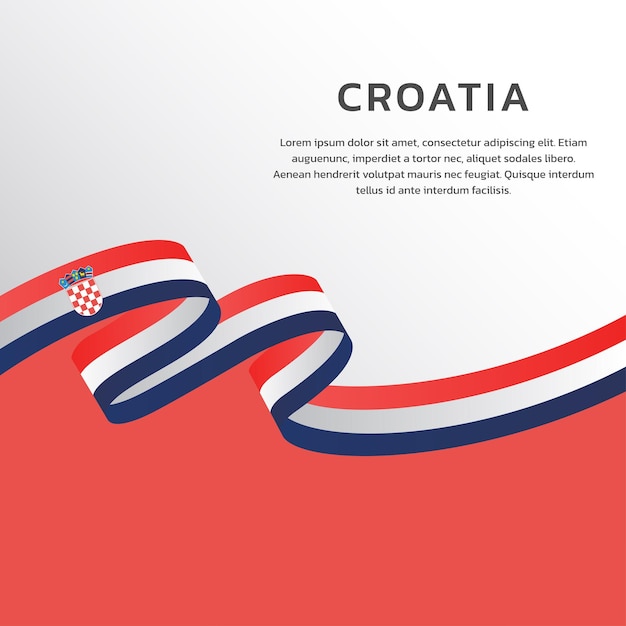 Illustration of Croatia flag Template