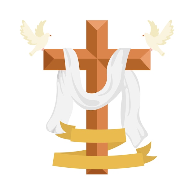 Vector illustration of cross