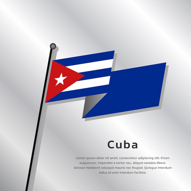 Illustration of cuba flag template