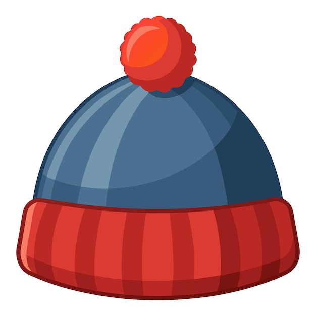 illustration of cuffed beanie for winter isolated on white