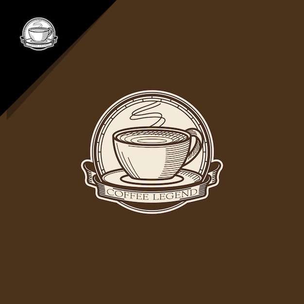 illustration of a cup of coffee for a business logo or culinary icon