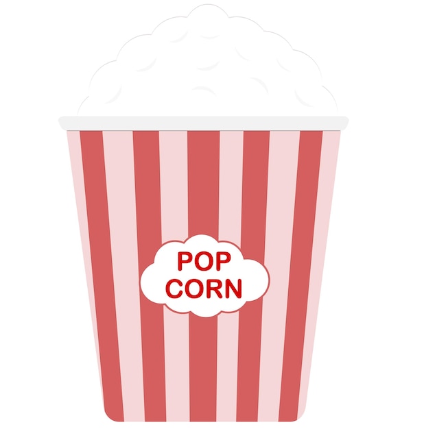 Vector illustration of a cup with popcorn