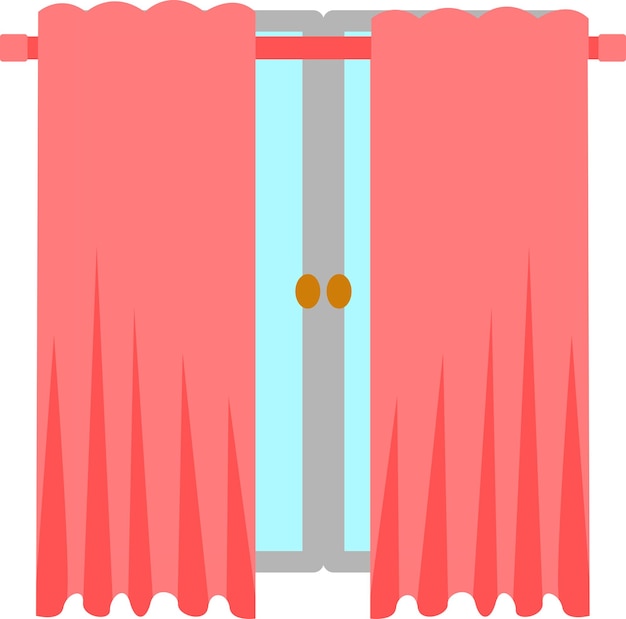 Vector illustration of curtain