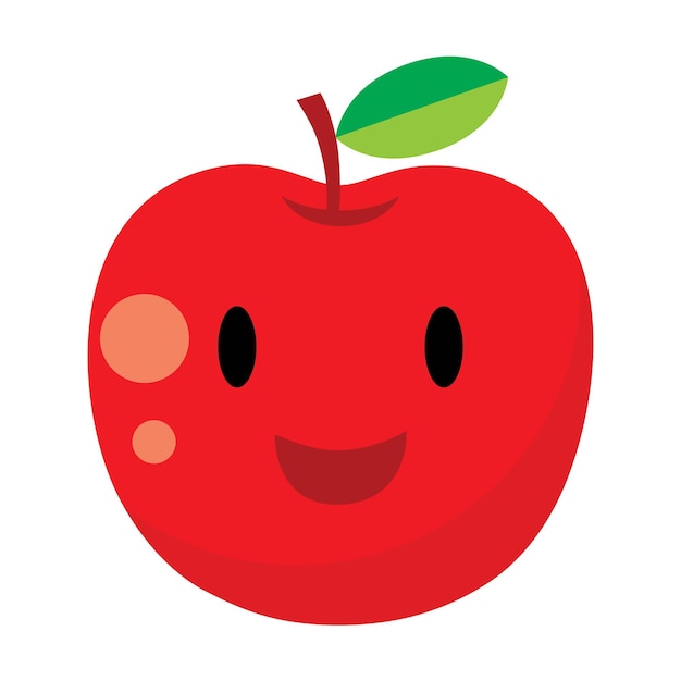 Иллюстрация милого яблочного персонажа