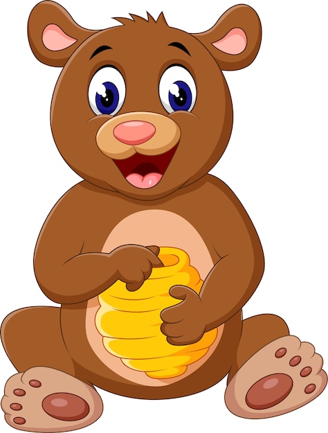 Illustration of cute bear cartoon