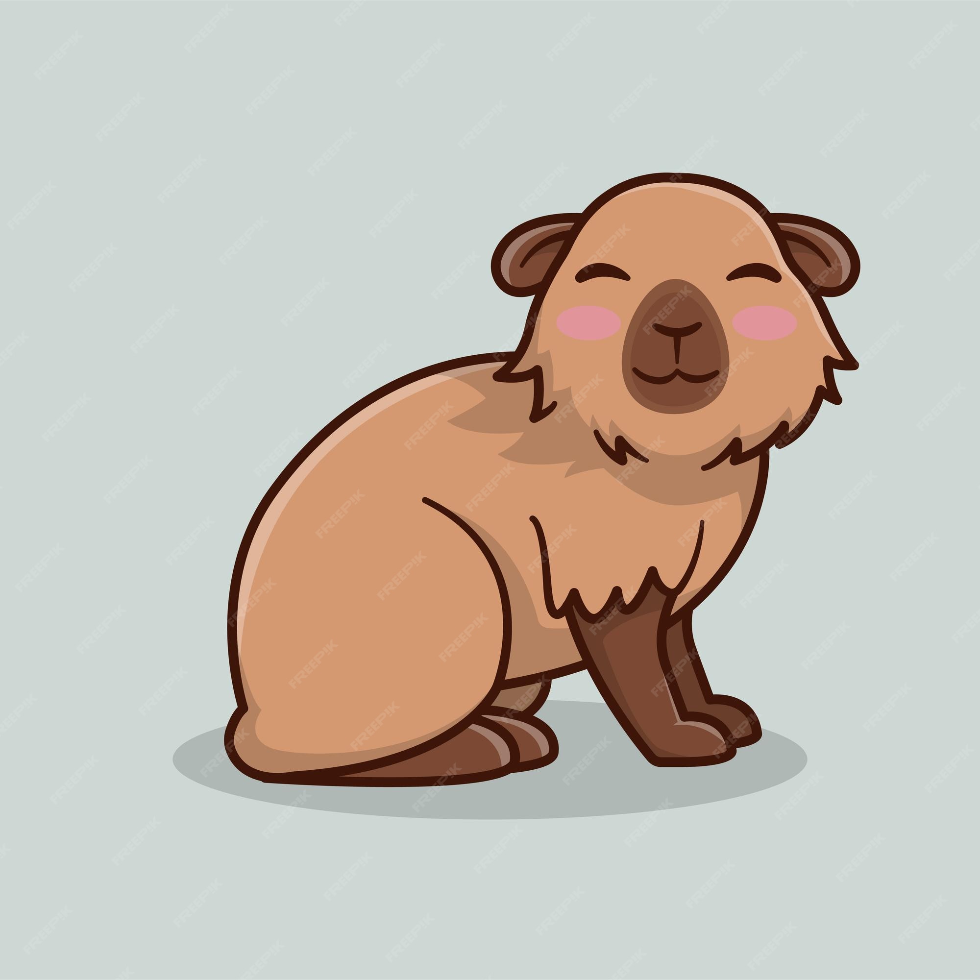 Premium Vector  Cute capybara cartoon vector illustration