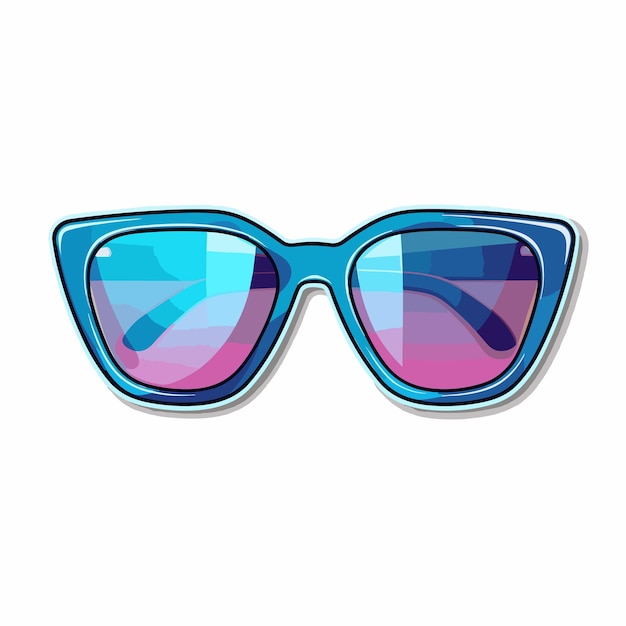 Vector illustration of cute cartoon glasses