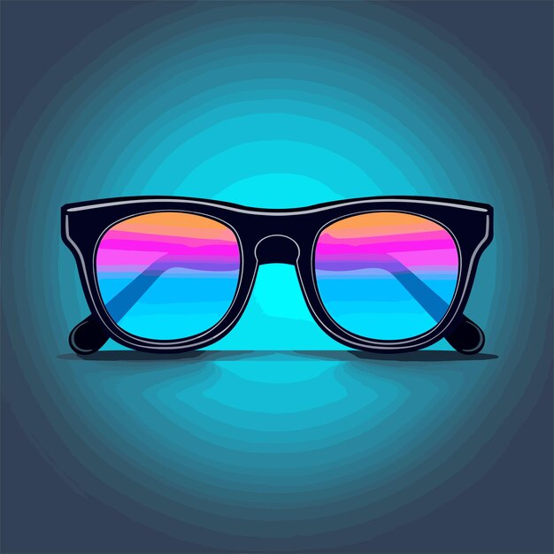 Vector illustration of cute cartoon glasses