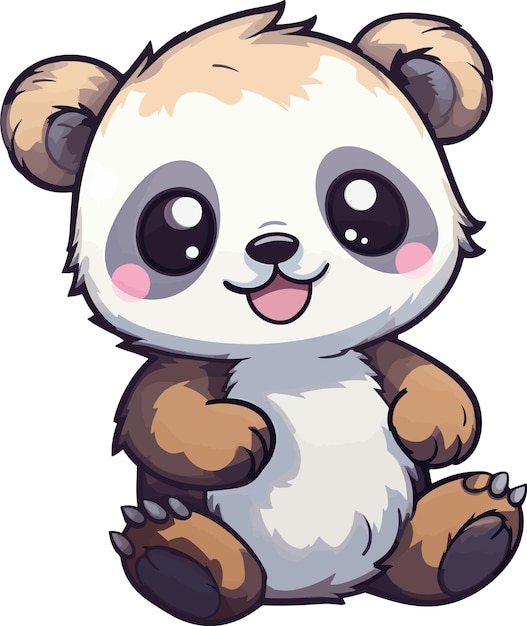 Cute Panda Kawaii Cartoon Vector Characters Set Stock Vector - Illustration  of funny, anime: 175699577