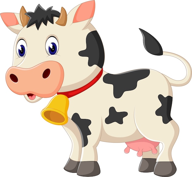 Illustration of cute cow cartoon