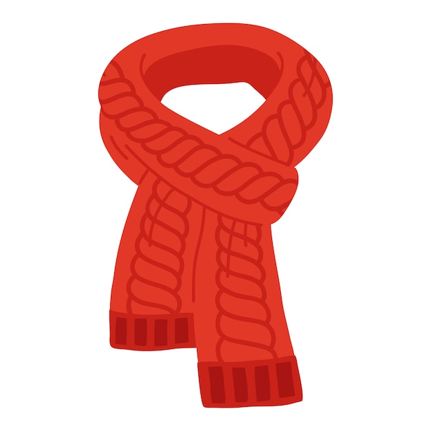 Vector illustration of cute doodle scarf