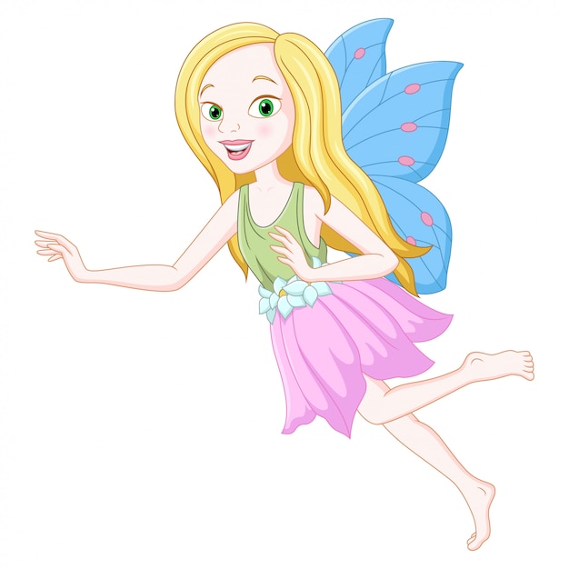 Vector illustration of cute fairy cartoon