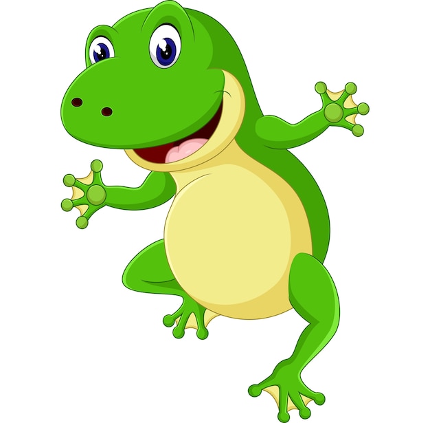 illustration of cute frog cartoon