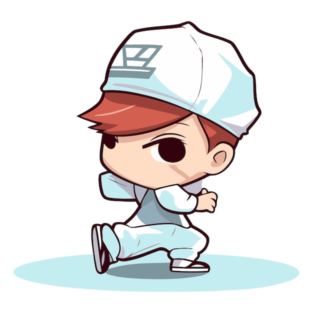 Illustration of a Cute Kid Wearing a Nurse Hat and Tshirt