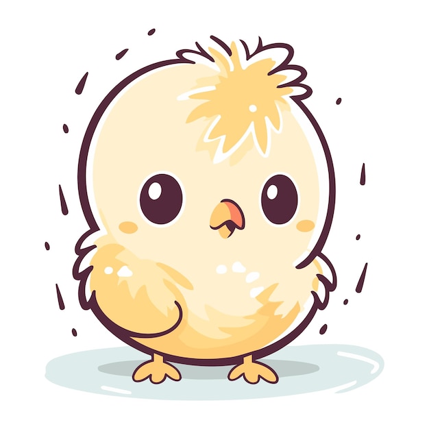 Vector illustration of a cute little chick vector illustration