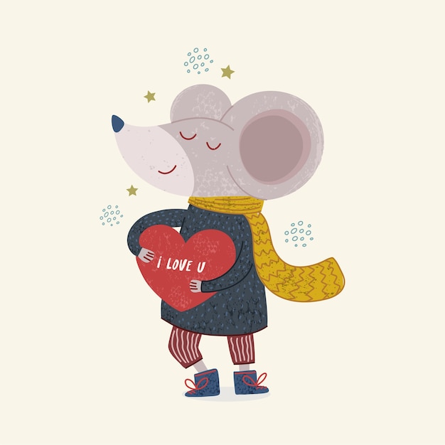 Иллюстрация милой мыши иллюстрации для детской книги