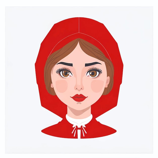 Illustration of cute russian girl face vector