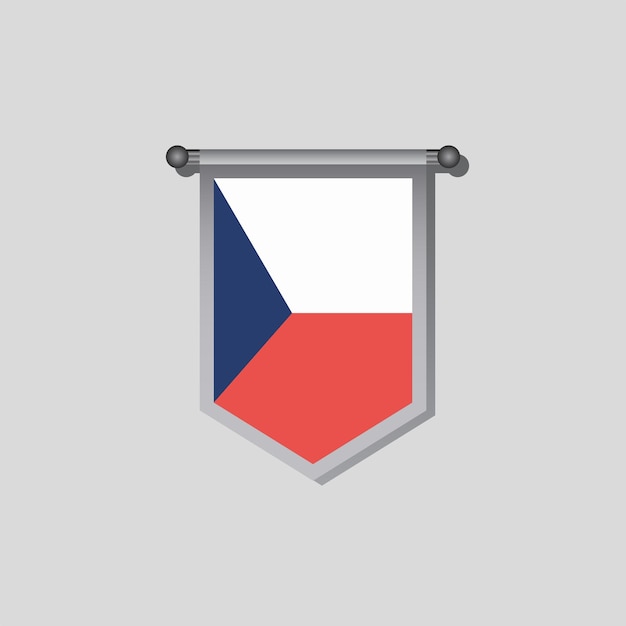 Illustration of Czech Republic flag Template