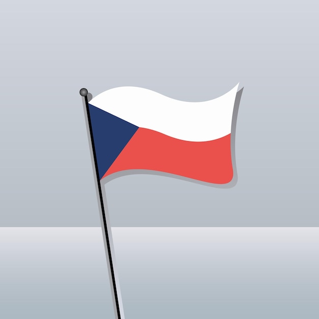 Illustration of czech republic flag template