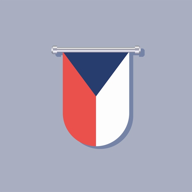 Illustration of Czech Republic flag Template