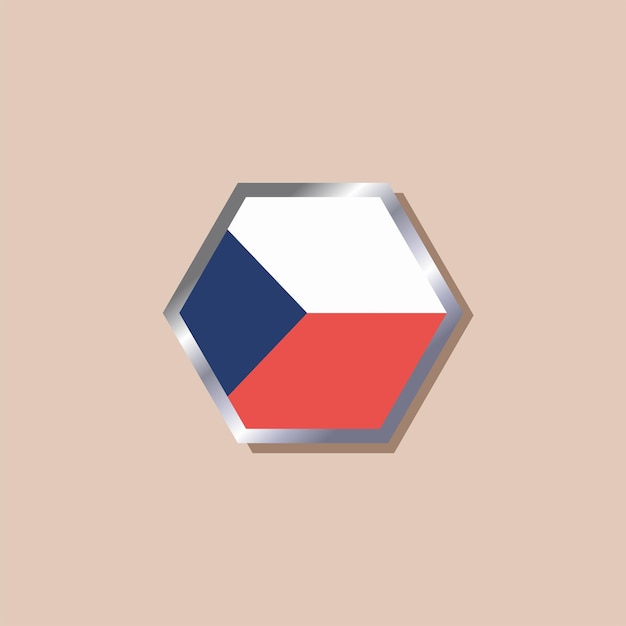 Illustration of Czech Republic flag Template