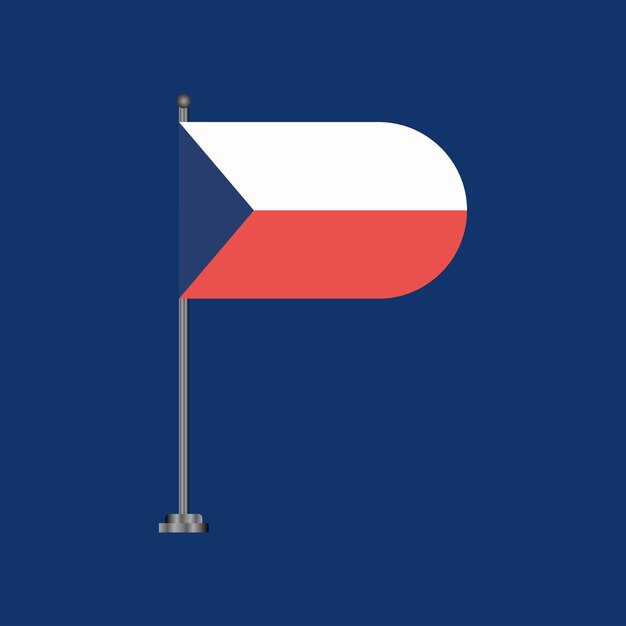 Vector illustration of czech republic flag template