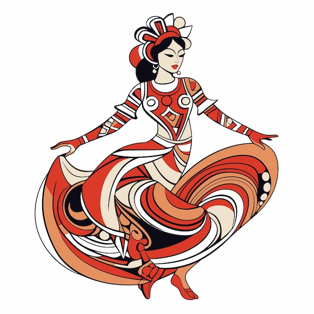 Vector illustration of a dancer