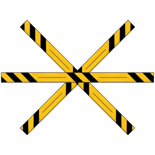 Vector illustration of danger line