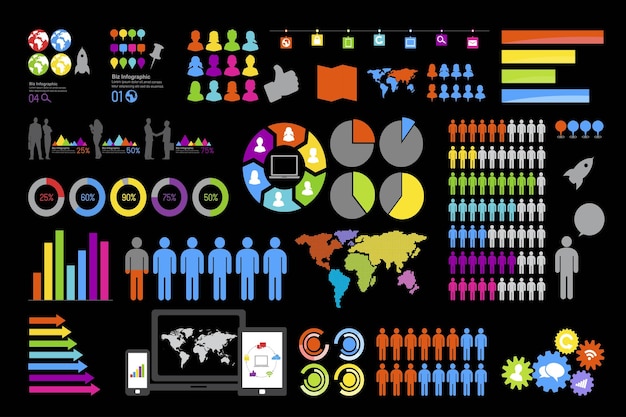 Vettore illustrazione del grafico di analisi dei dati vector