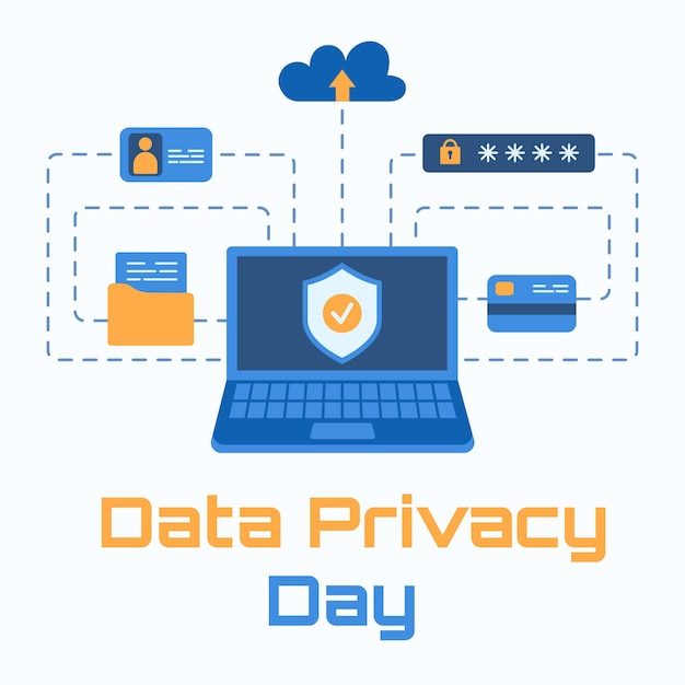 Illustrazione per la data privacy day 28 gennaio