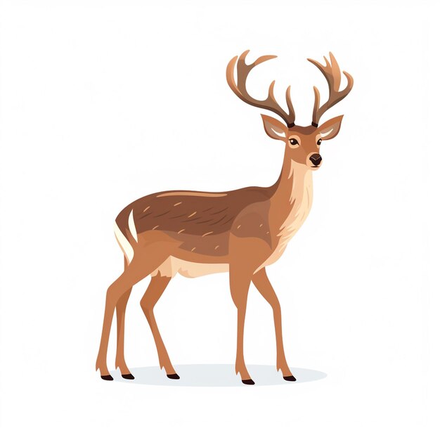 Vector illustration deer animal wildlife nature wild background design mammal vector stag art i