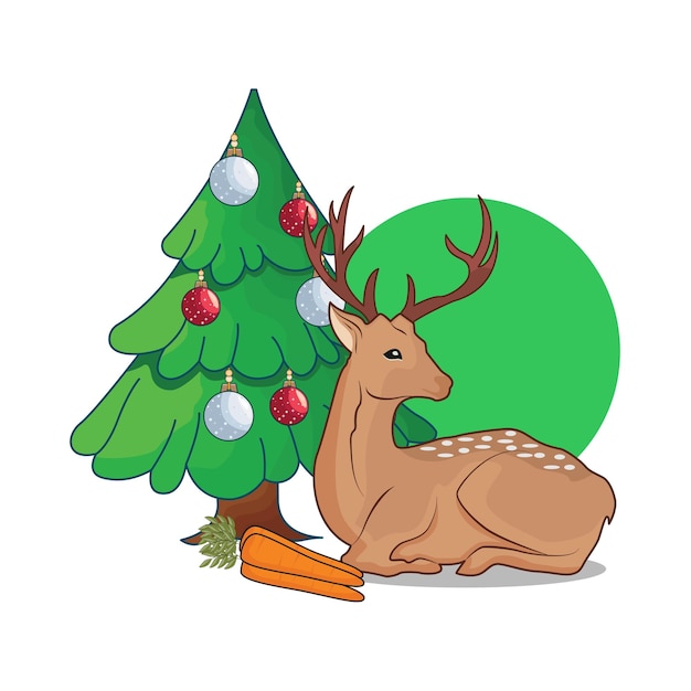 Vector illustration of deer