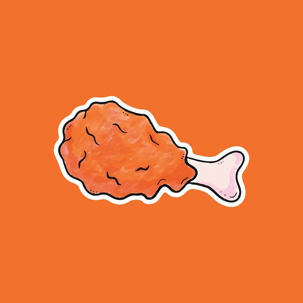 Vector illustration of delicious fried chicken thighs
