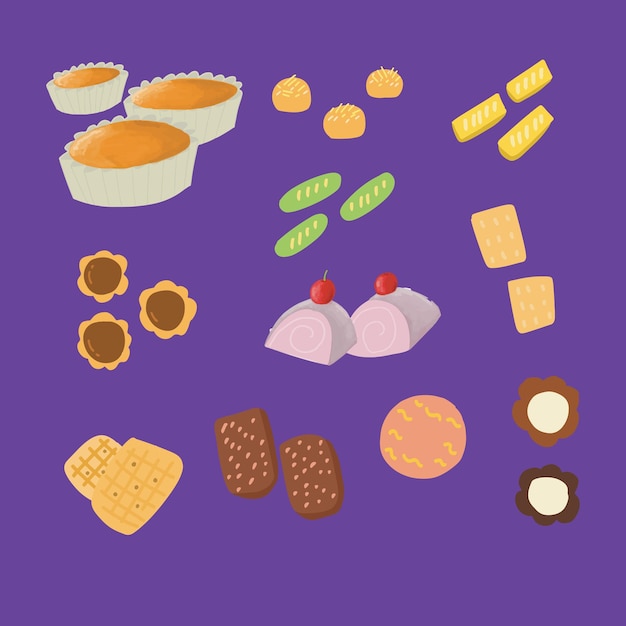 illustration of delicious traditional food