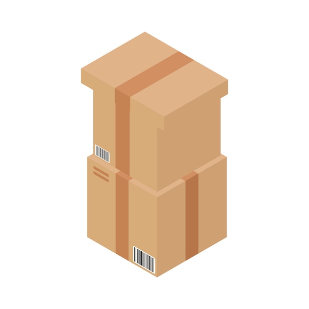 Vector illustration of delivery box