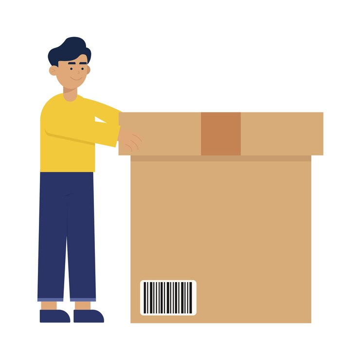 Vector illustration of delivery box