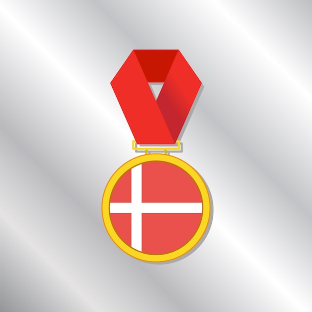 Illustration of Denmark flag Template